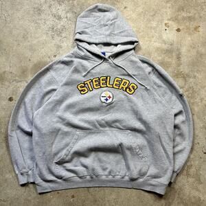 Vintage Y2K Reebok NFL Pittsburgh Steelers Football Hoodie Size XL